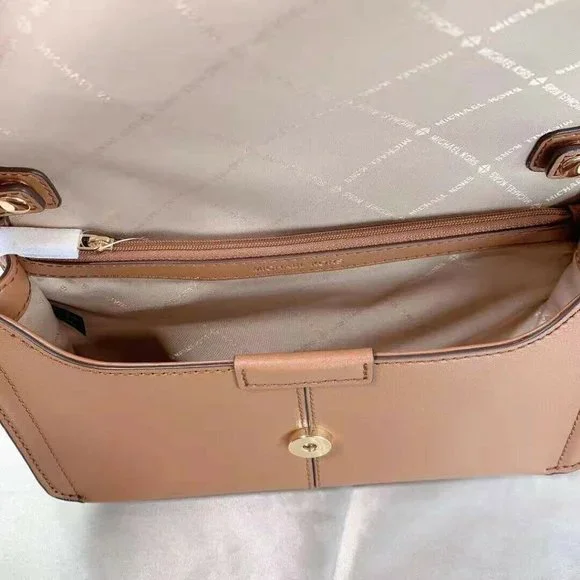 Michael Kors Sonia Medium Chain strap Shoulder Bag Crossbody Lugagge Leather - Picture 3 of 9